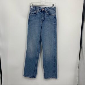 Zara Women's Full Length High-Rise Straight Leg Jeans Blue Size 2 (US)